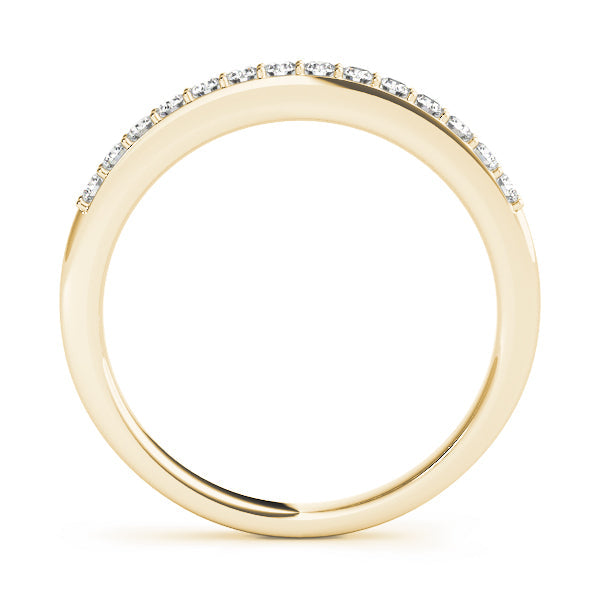 Prong Set Half Eternity Ring in Gold & Platinum