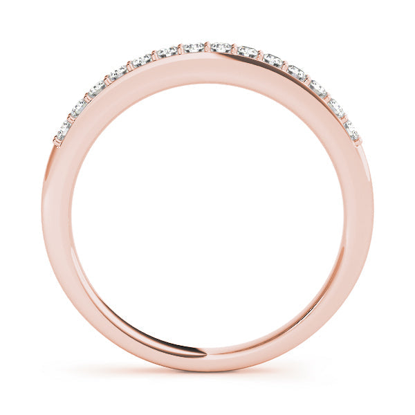 Prong Set Half Eternity Ring in Gold & Platinum