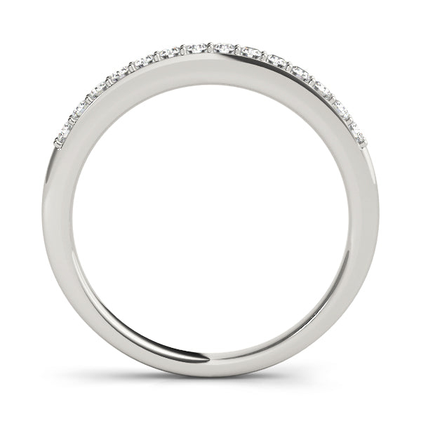 Prong Set Half Eternity Ring in Gold & Platinum