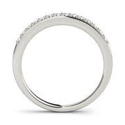 Prong Set Half Eternity Ring in Gold & Platinum