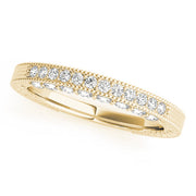Pave Half Eternity Ring in 10K/14K gold and platinum with certified lab-grown or natural diamonds