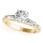 Celestial Fancy Shape Baguette Round Diamond Engagement Ring in 10K/14K gold and platinum with certified lab-grown or natural diamonds