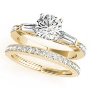 Celestial Fancy Shape Baguette Round Diamond Engagement Ring in 10K/14K gold and platinum with certified lab-grown or natural diamonds