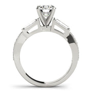 Celestial Fancy Shape Baguette Round Diamond Engagement Ring in 10K/14K gold and platinum with certified lab-grown or natural diamonds