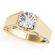 Timeless Solitaires Round Diamond Engagement Ring in 10K/14K gold and platinum with certified lab-grown or natural diamonds