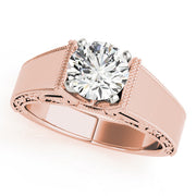 Timeless Solitaires Round Diamond Engagement Ring in 10K/14K gold and platinum with certified lab-grown or natural diamonds