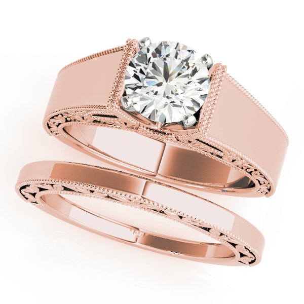 Timeless Solitaires Round Diamond Engagement Ring in 10K/14K gold and platinum with certified lab-grown or natural diamonds