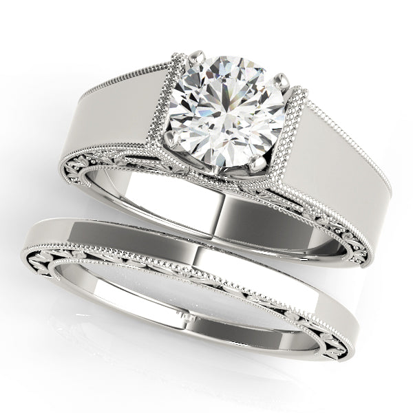 Timeless Solitaires Round Diamond Engagement Ring in 10K/14K gold and platinum with certified lab-grown or natural diamonds