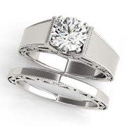 Timeless Solitaires Round Diamond Engagement Ring in 10K/14K gold and platinum with certified lab-grown or natural diamonds