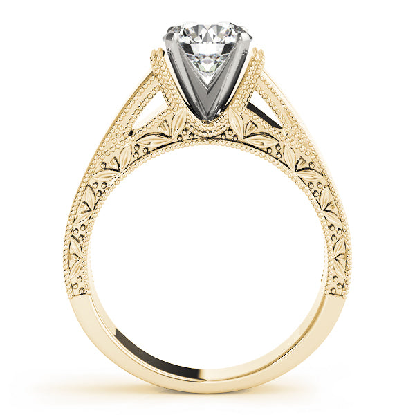 Timeless Solitaires Round Diamond Engagement Ring in 10K/14K gold and platinum with certified lab-grown or natural diamonds