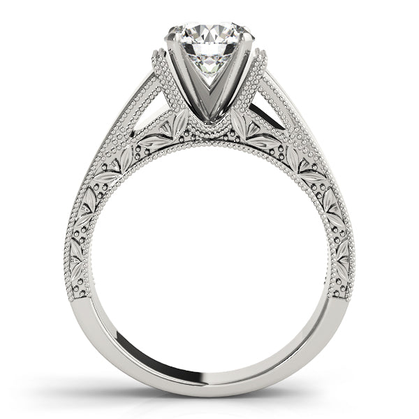 Timeless Solitaires Round Diamond Engagement Ring in 10K/14K gold and platinum with certified lab-grown or natural diamonds