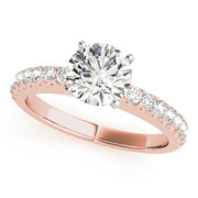 Splendid Prong-Set Round Diamond Engagement Ring in 10K/14K gold and platinum with certified lab-grown or natural diamonds