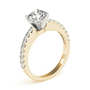 Splendid Prong-Set Round Diamond Engagement Ring in 10K/14K gold and platinum with certified lab-grown or natural diamonds