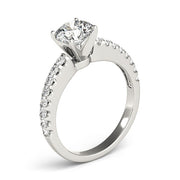 Splendid Prong-Set Round Diamond Engagement Ring in 10K/14K gold and platinum with certified lab-grown or natural diamonds