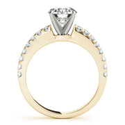 Splendid Prong-Set Round Diamond Engagement Ring in 10K/14K gold and platinum with certified lab-grown or natural diamonds
