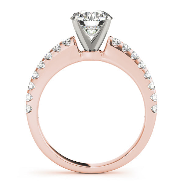Splendid Prong-Set Round Diamond Engagement Ring in 10K/14K gold and platinum with certified lab-grown or natural diamonds