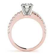 Splendid Prong-Set Round Diamond Engagement Ring in 10K/14K gold and platinum with certified lab-grown or natural diamonds