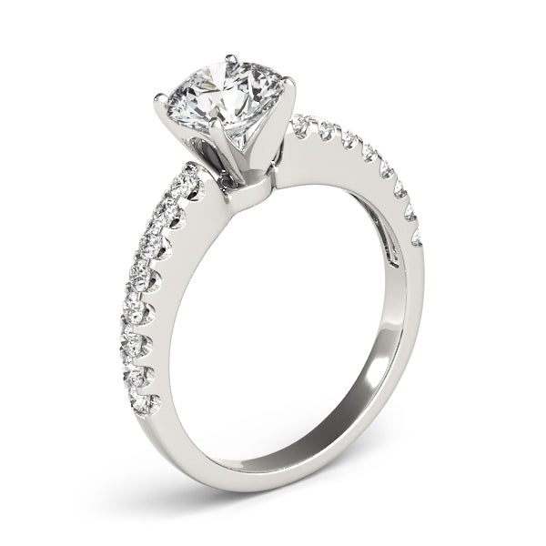 Splendid Prong-Set Round Diamond Engagement Ring in 10K/14K gold and platinum with certified lab-grown or natural diamonds