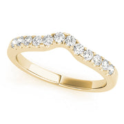 Curved Half Eternity Ring in 10K/14K gold and platinum with certified lab-grown or natural diamonds