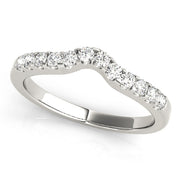 Curved Half Eternity Ring in Gold & Platinum