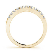 Curved Half Eternity Ring in Gold & Platinum