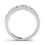 Curved Half Eternity Ring in Gold & Platinum