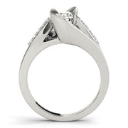 Pristine Bypass Round Diamond Engagement Ring in 10K/14K gold and platinum with certified lab-grown or natural diamonds
