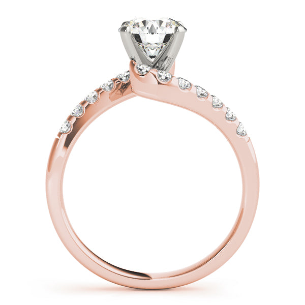 Devoted Bypass Round Diamond Engagement Ring in 10K/14K gold and platinum with certified lab-grown or natural diamonds