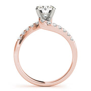 Devoted Bypass Round Diamond Engagement Ring in 10K/14K gold and platinum with certified lab-grown or natural diamonds
