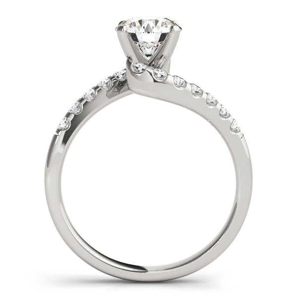 Devoted Bypass Round Diamond Engagement Ring in 10K/14K gold and platinum with certified lab-grown or natural diamonds