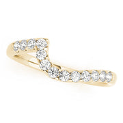 Curved Half Eternity Ring in 10K/14K gold and platinum with certified lab-grown or natural diamonds