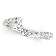 Curved Half Eternity Ring in Gold & Platinum