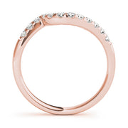 Curved Half Eternity Ring in Gold & Platinum