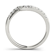 Curved Half Eternity Ring in Gold & Platinum