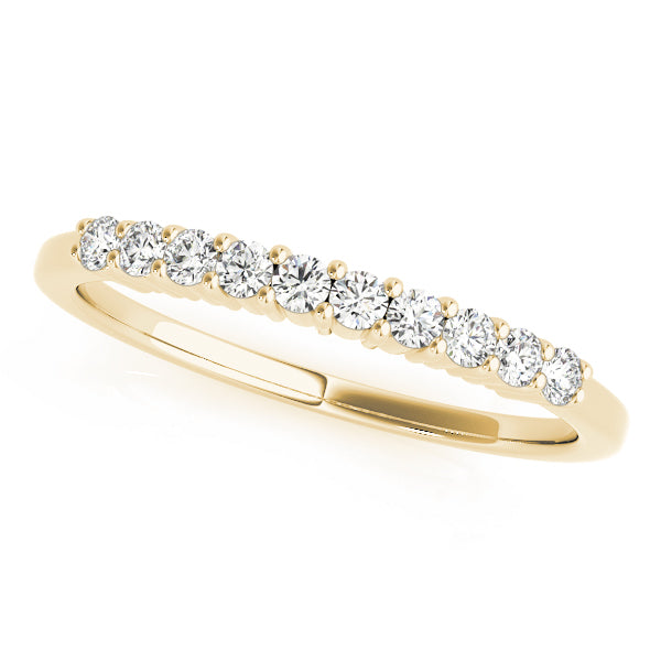 Shared Prong Half Eternity Ring in 10K/14K gold and platinum with certified lab-grown or natural diamonds