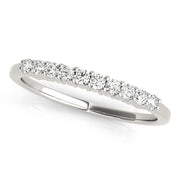 Shared Prong Half Eternity Ring in Gold & Platinum