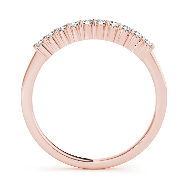 Shared Prong Half Eternity Ring in Gold & Platinum