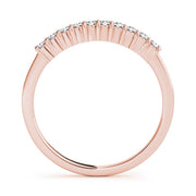 Shared Prong Half Eternity Ring in Gold & Platinum