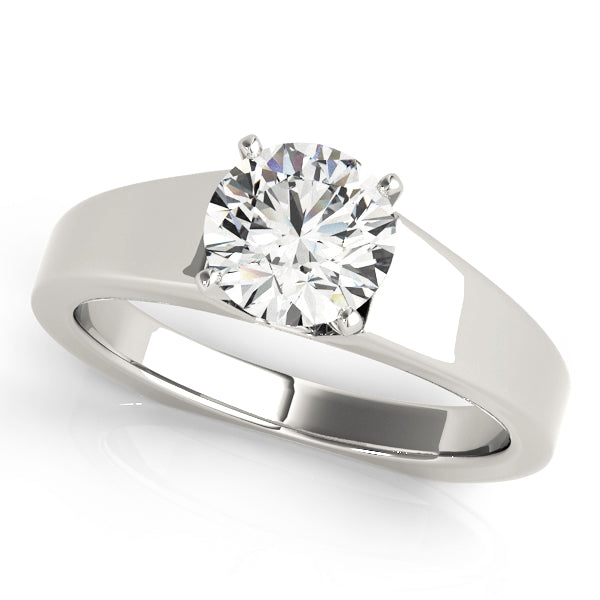 Resplendent Solitaires Round Diamond Engagement Ring in 10K/14K gold and platinum with certified lab-grown or natural diamonds
