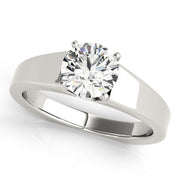 Resplendent Solitaires Round Diamond Engagement Ring in 10K/14K gold and platinum with certified lab-grown or natural diamonds