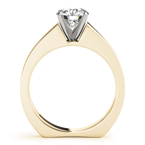 Resplendent Solitaires Round Diamond Engagement Ring in 10K/14K gold and platinum with certified lab-grown or natural diamonds
