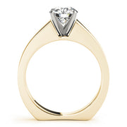 Resplendent Solitaires Round Diamond Engagement Ring in 10K/14K gold and platinum with certified lab-grown or natural diamonds