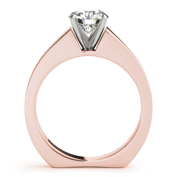 Resplendent Solitaires Round Diamond Engagement Ring in 10K/14K gold and platinum with certified lab-grown or natural diamonds
