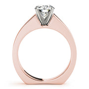 Resplendent Solitaires Round Diamond Engagement Ring in 10K/14K gold and platinum with certified lab-grown or natural diamonds