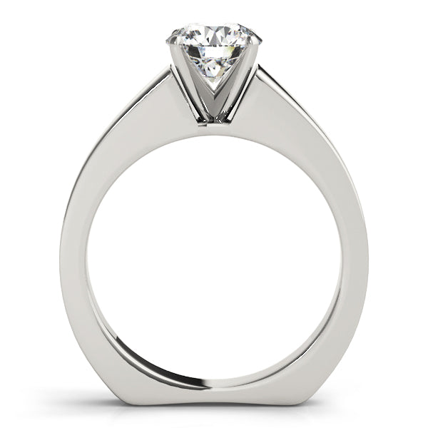 Resplendent Solitaires Round Diamond Engagement Ring in 10K/14K gold and platinum with certified lab-grown or natural diamonds