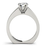 Resplendent Solitaires Round Diamond Engagement Ring in 10K/14K gold and platinum with certified lab-grown or natural diamonds