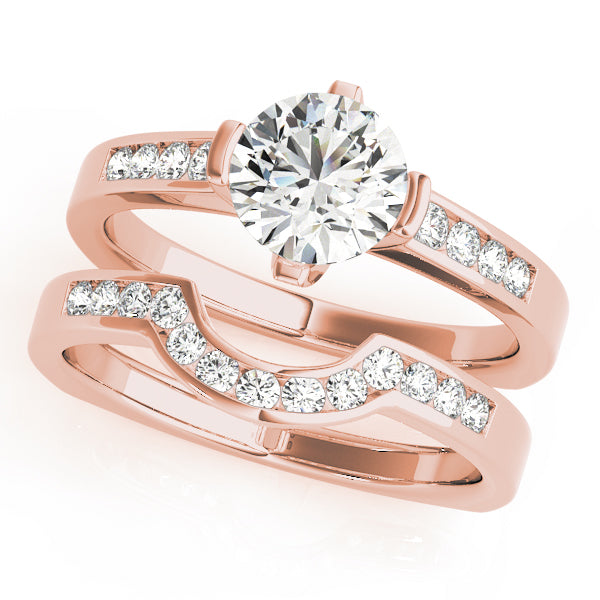 Cherished Channel-Set Round Diamond Engagement Ring in 10K/14K gold and platinum with certified lab-grown or natural diamonds