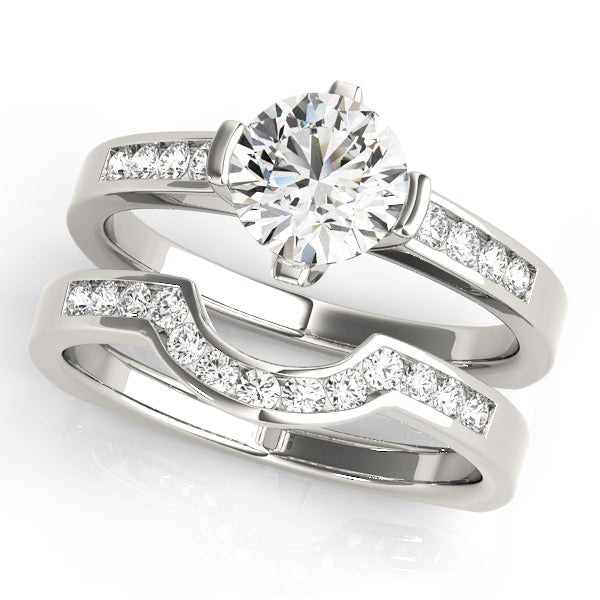 Cherished Channel-Set Round Diamond Engagement Ring in 10K/14K gold and platinum with certified lab-grown or natural diamonds