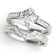 Cherished Channel-Set Round Diamond Engagement Ring in 10K/14K gold and platinum with certified lab-grown or natural diamonds