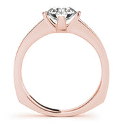 Cherished Channel-Set Round Diamond Engagement Ring in 10K/14K gold and platinum with certified lab-grown or natural diamonds